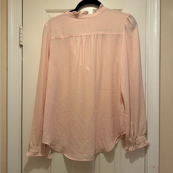 LOFT Soft Pink Ruffle Blouse - Picture 4 of 4
